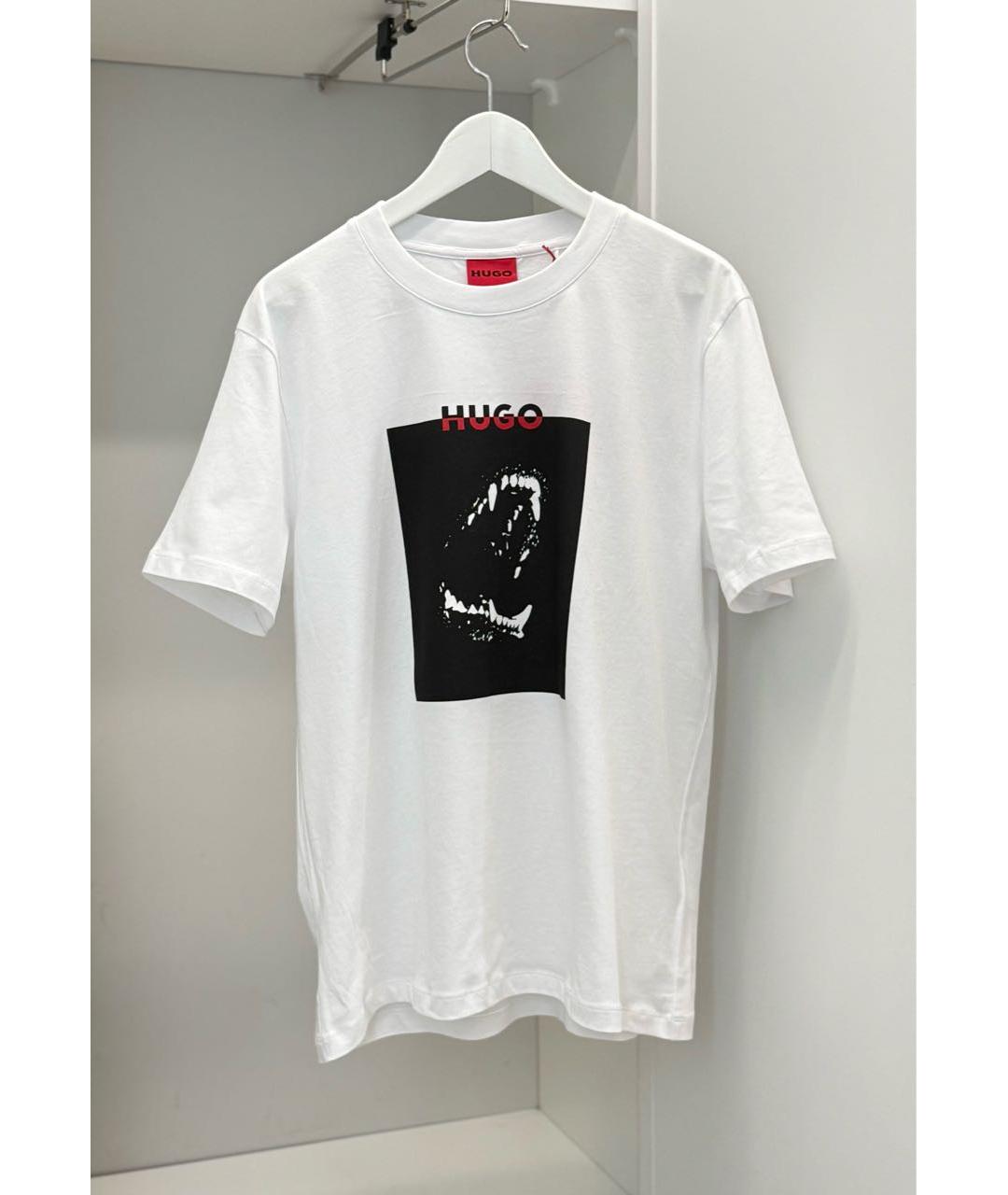 HUGO BOSS Белая хлопковая футболка, фото 7