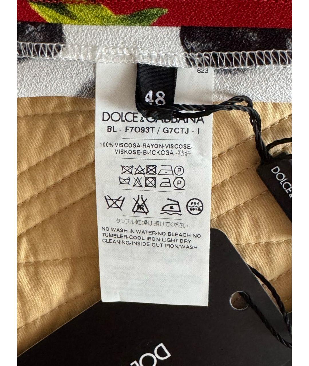 DOLCE&GABBANA Мульти вискозная блузы, фото 3