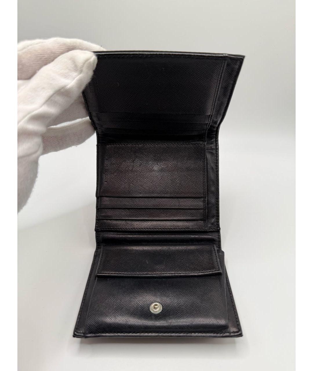 PRADA Черный кожаный кошелек, фото 8