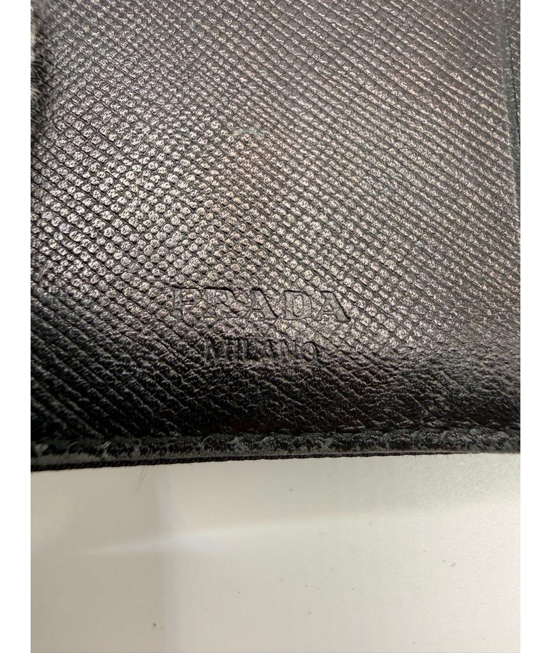 PRADA Черный кожаный кошелек, фото 7