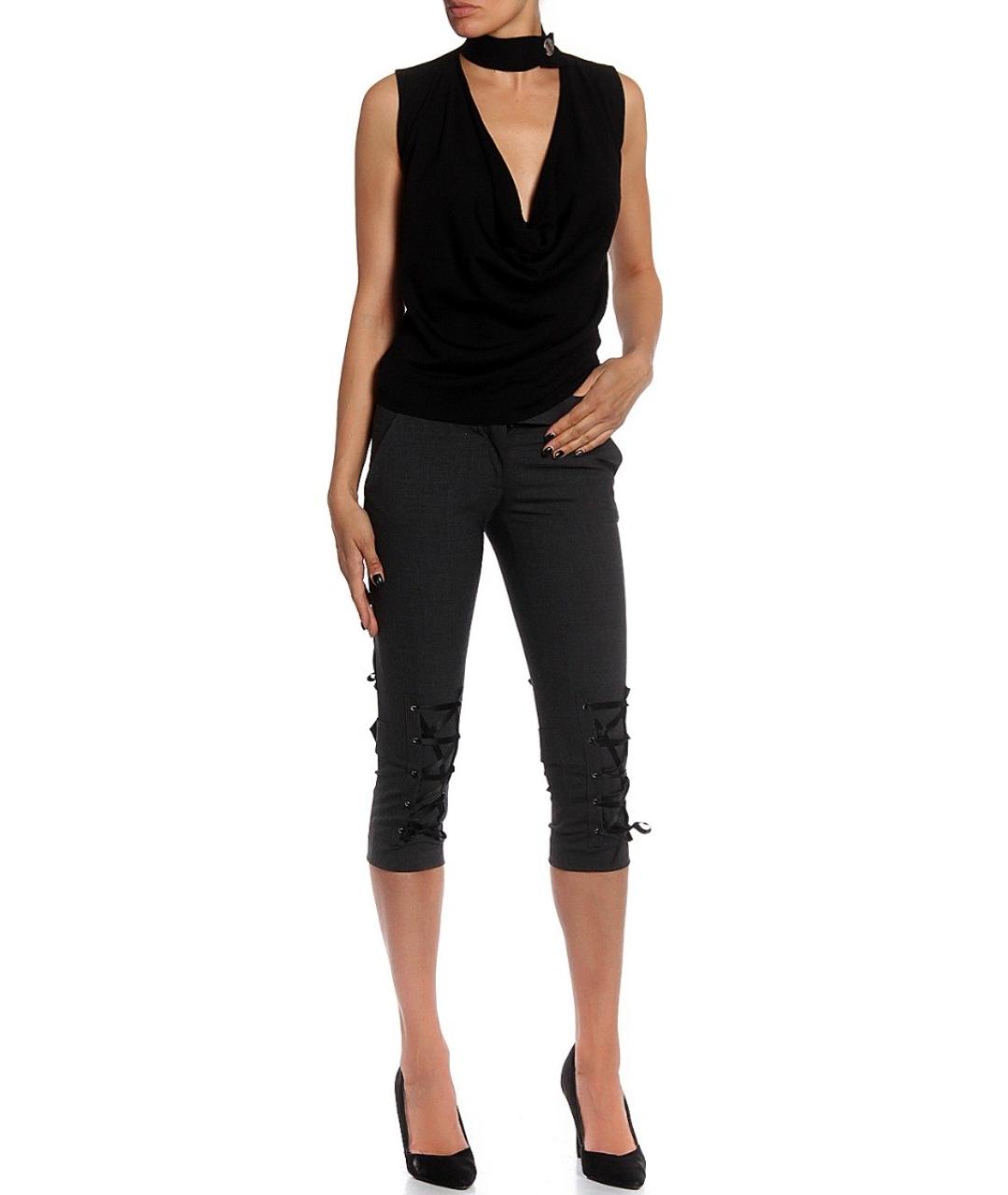 JOHN RICHMOND Серые шерстяные капри, фото 4