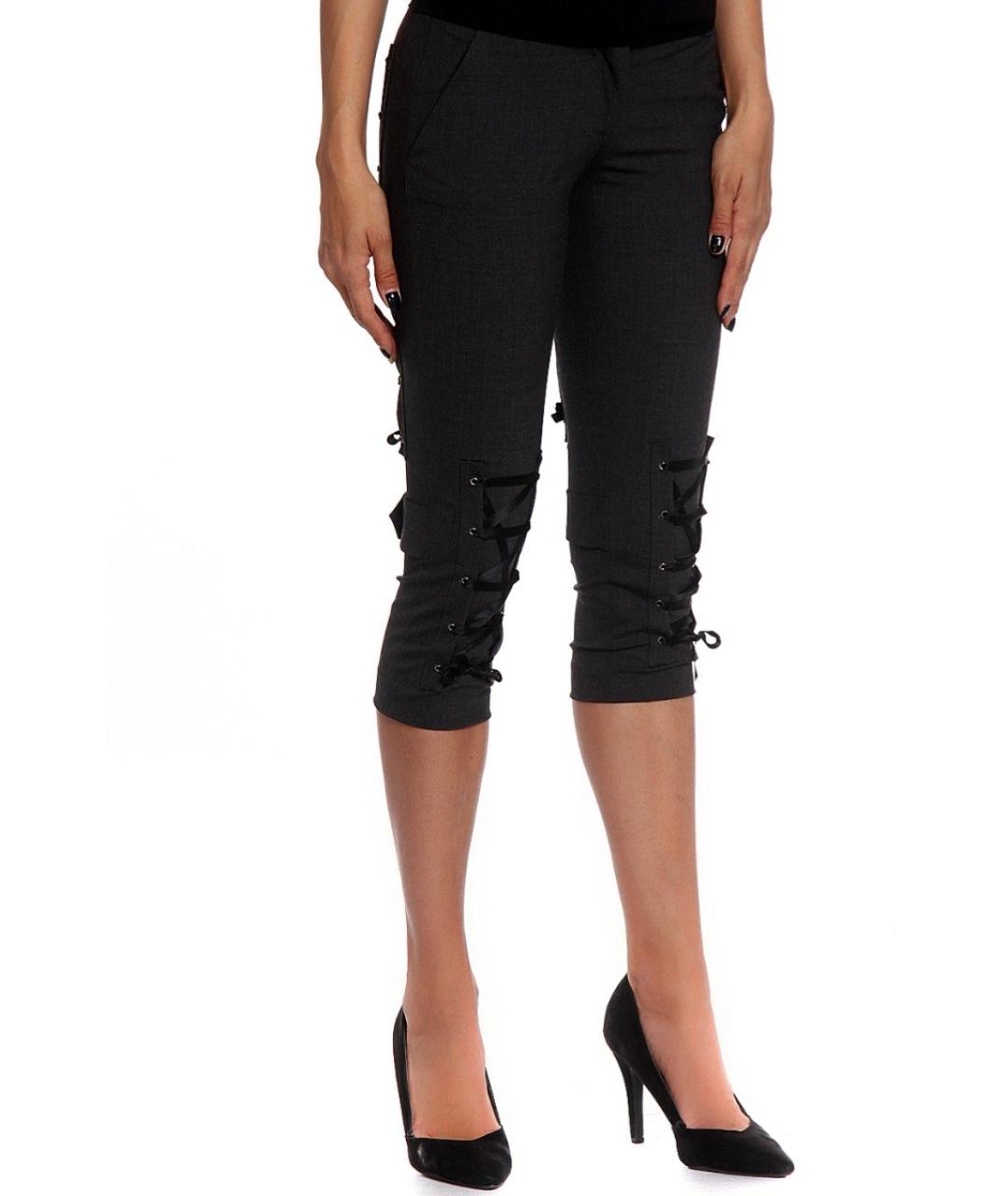 JOHN RICHMOND Серые шерстяные капри, фото 3