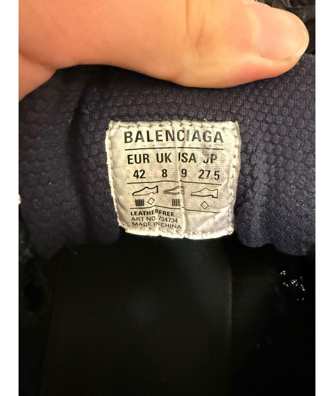 BALENCIAGA Черные низкие кроссовки / кеды, фото 4