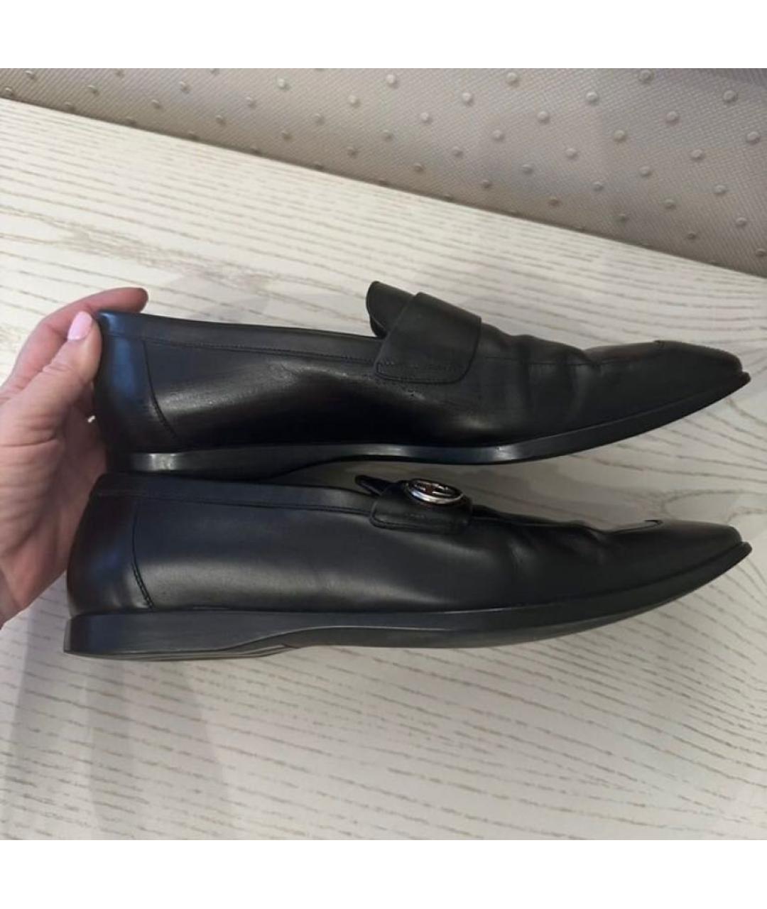 GUCCI Черные кожаные лоферы, фото 3
