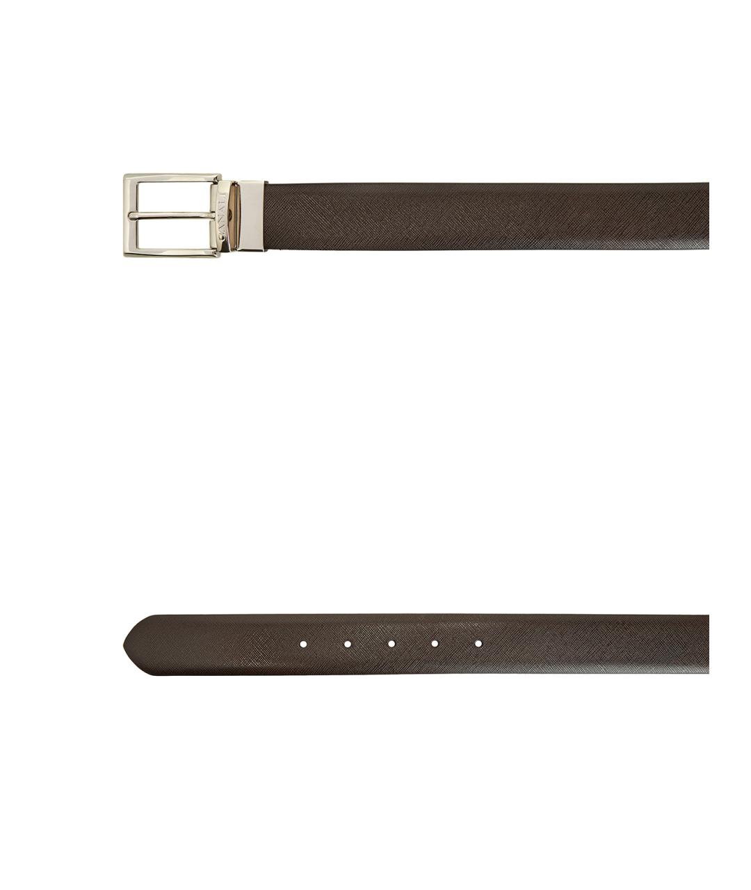 CANALI Коричневый кожаный ремень, фото 3