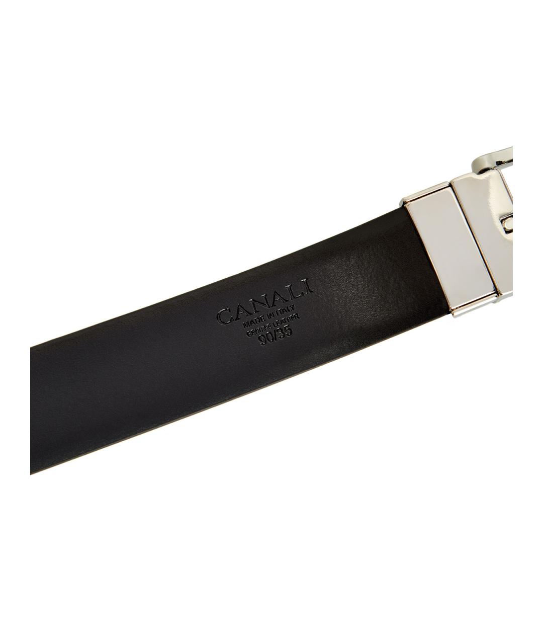 CANALI Коричневый кожаный ремень, фото 5