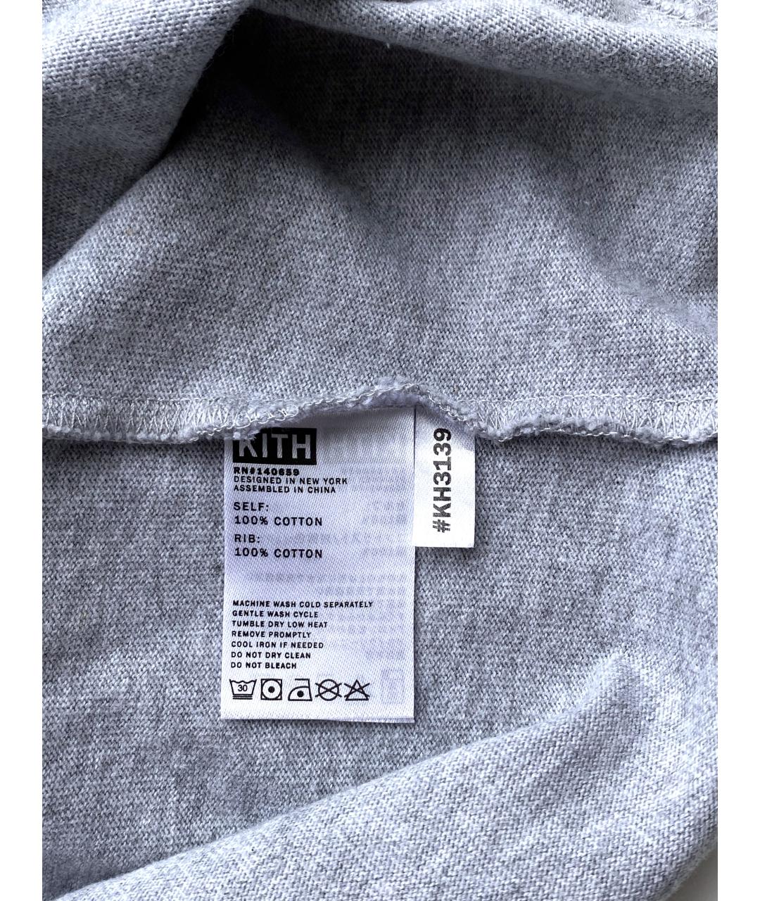 KITH Серая хлопковая футболка, фото 5