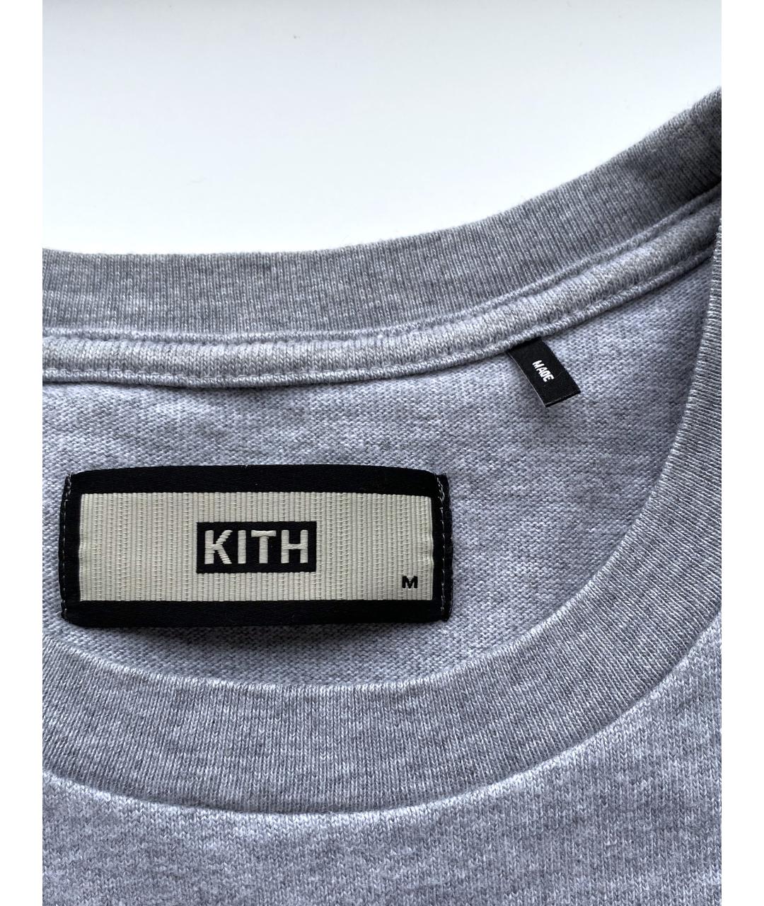 KITH Серая хлопковая футболка, фото 4