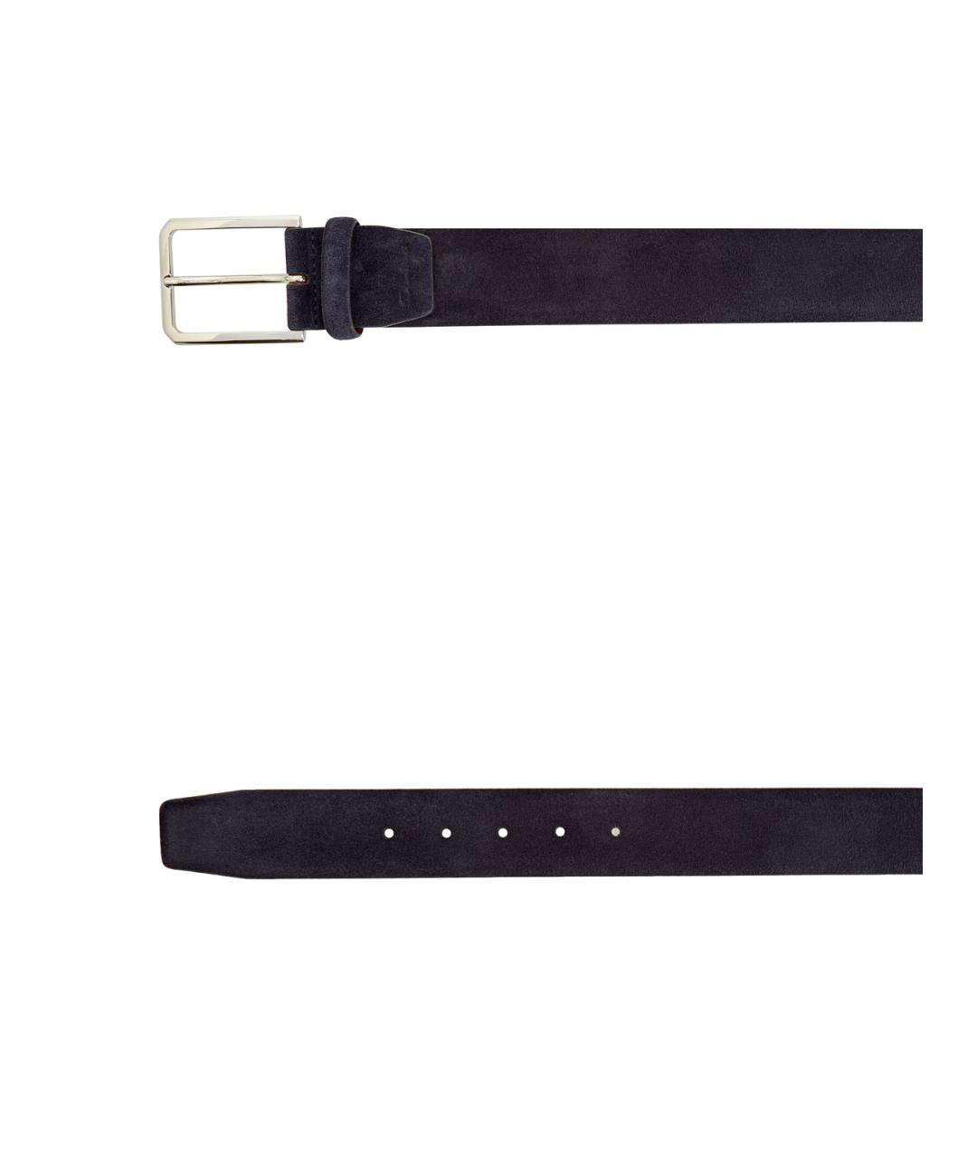 SANTONI Синий замшевый ремень, фото 3