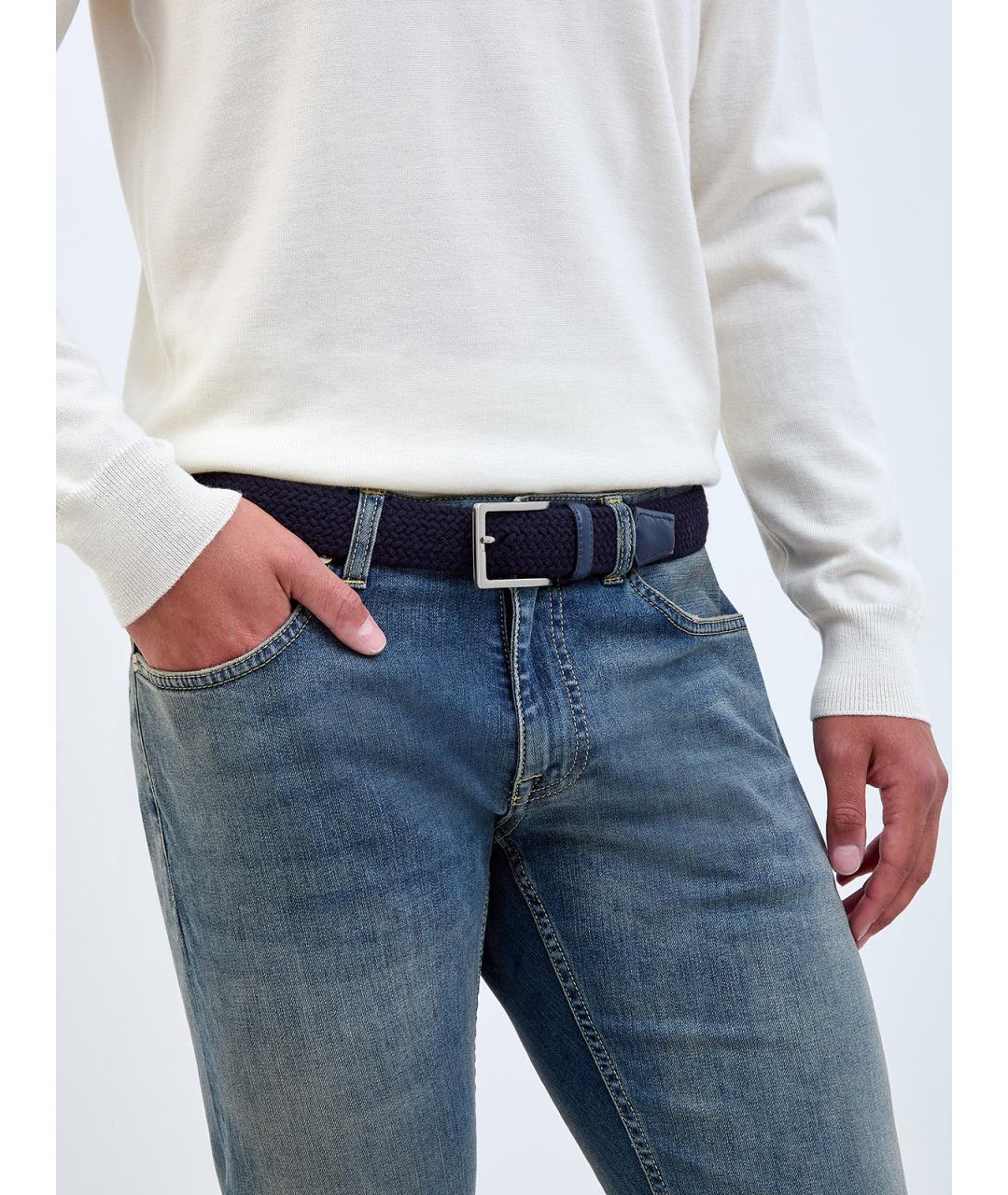 BARRETT Синий пелетеный ремень, фото 2