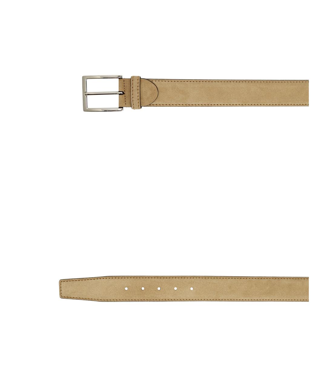 BARRETT Бежевый замшевый ремень, фото 3