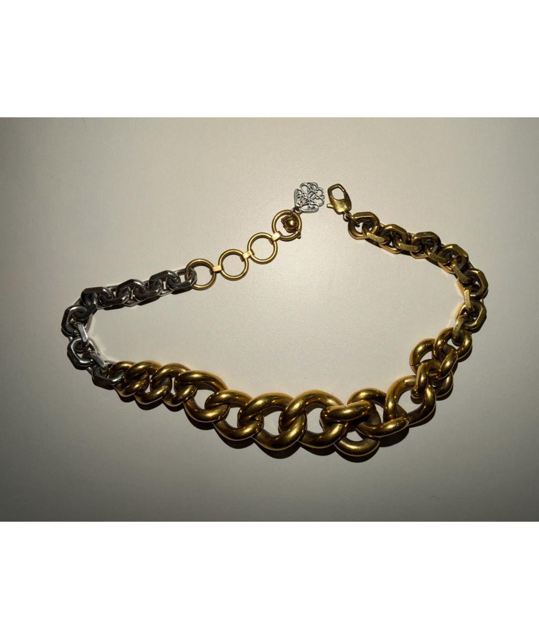 ALEXANDER MCQUEEN Золотое металлическое колье, фото 4