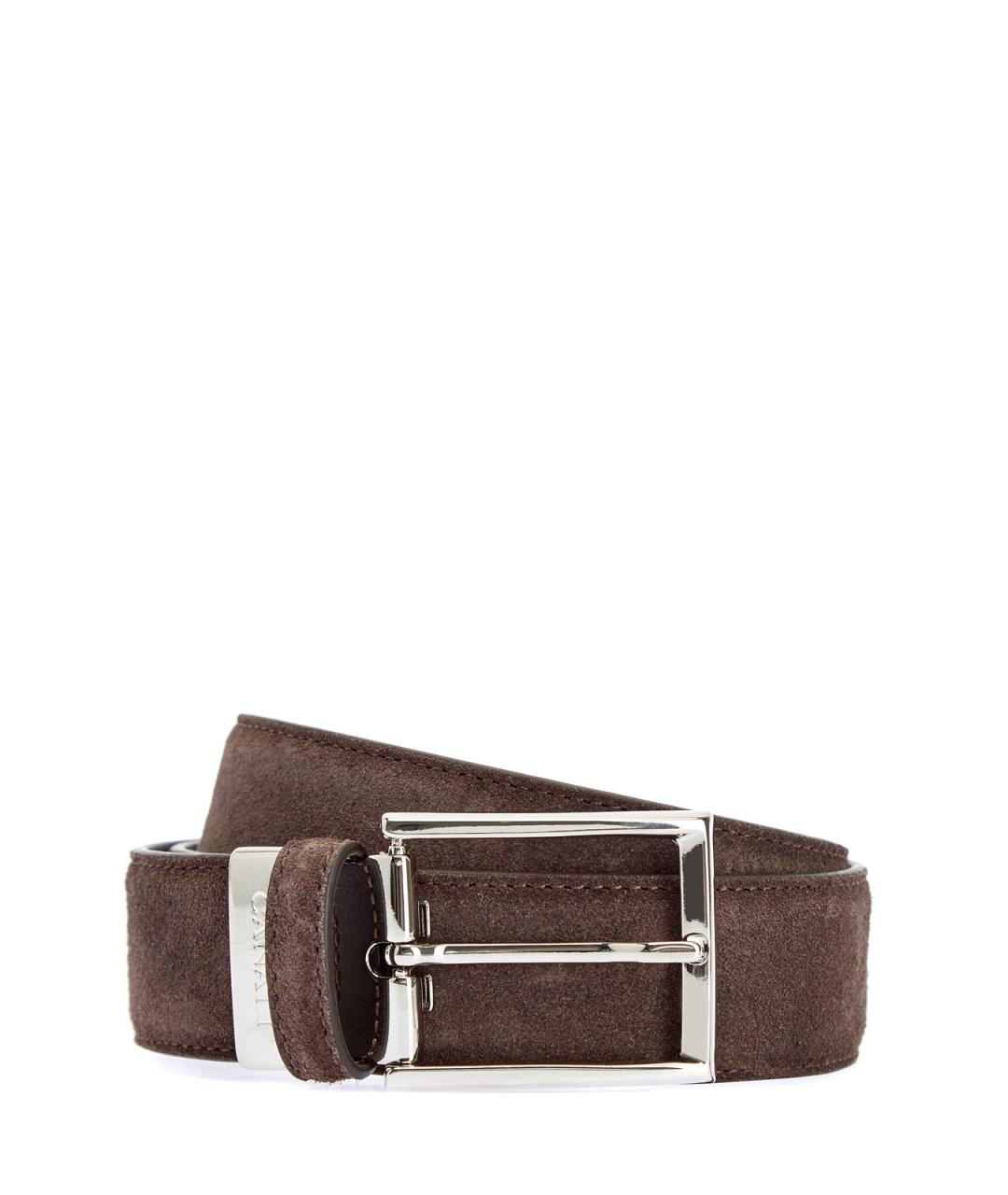 CANALI Коричневый замшевый ремень, фото 1