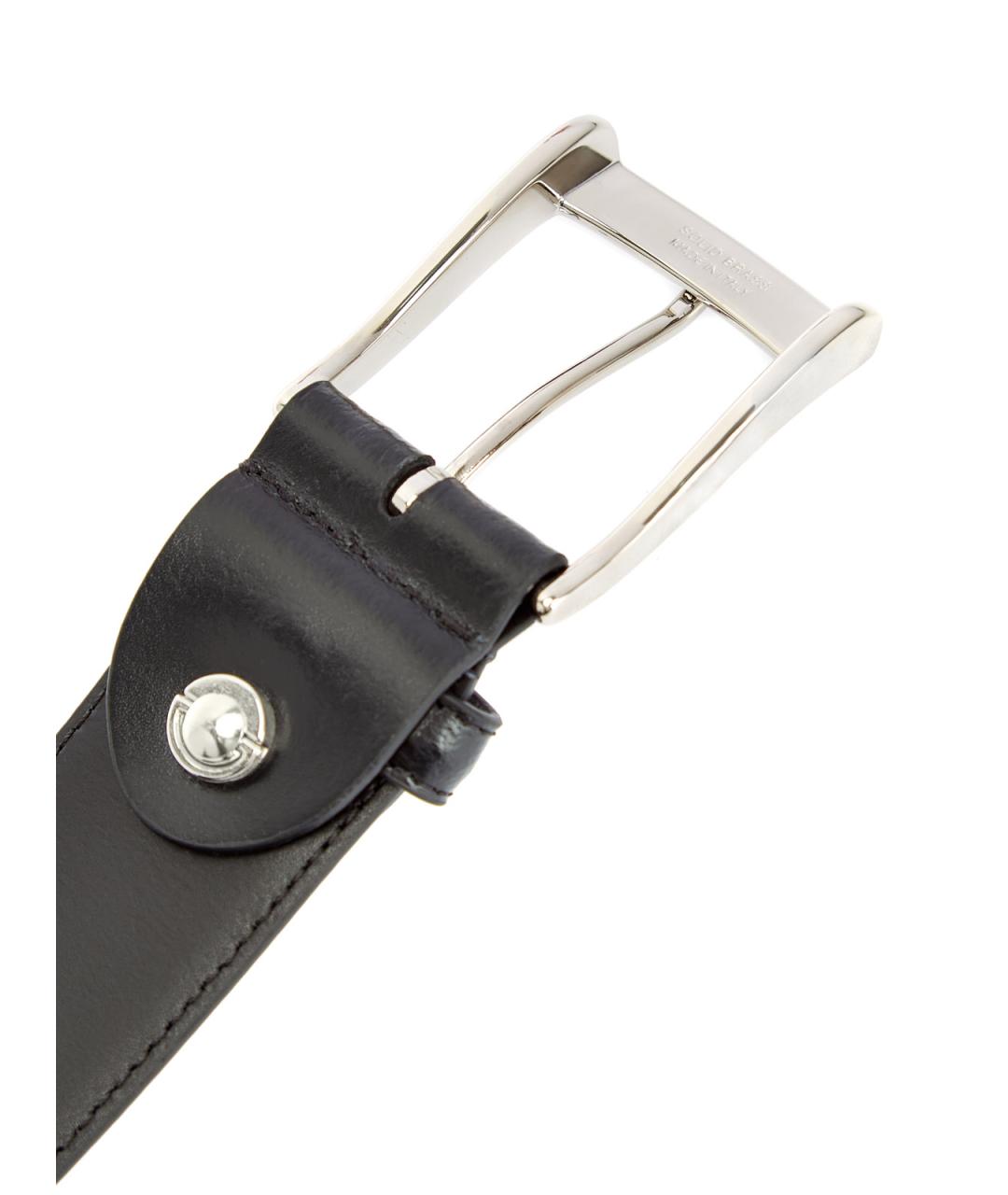 CANALI Черный кожаный ремень, фото 4