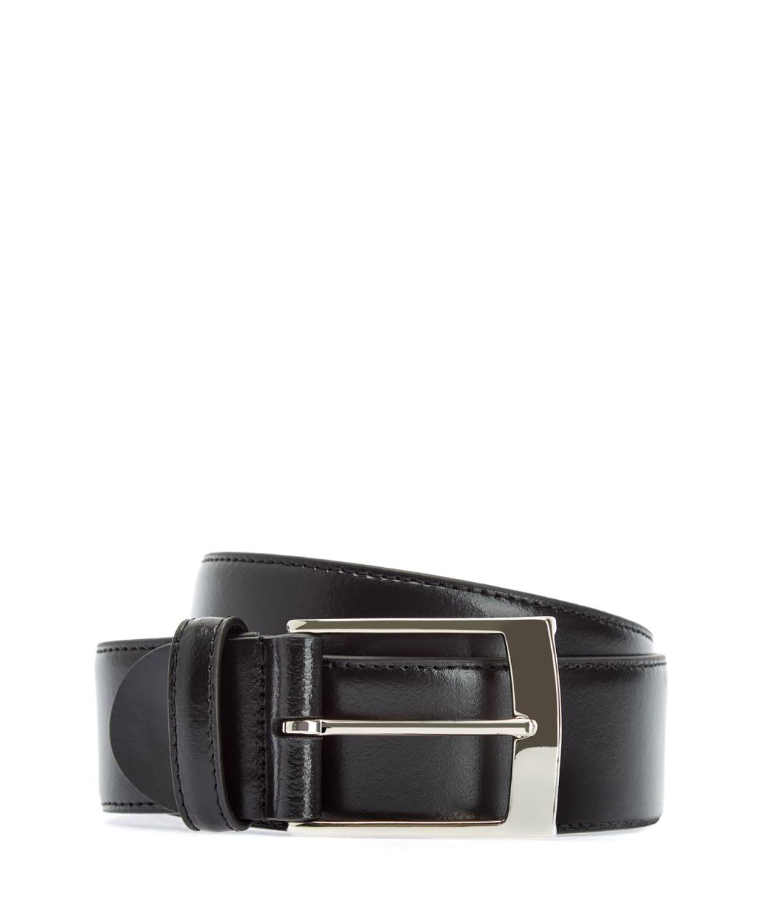 CANALI Черный кожаный ремень, фото 1