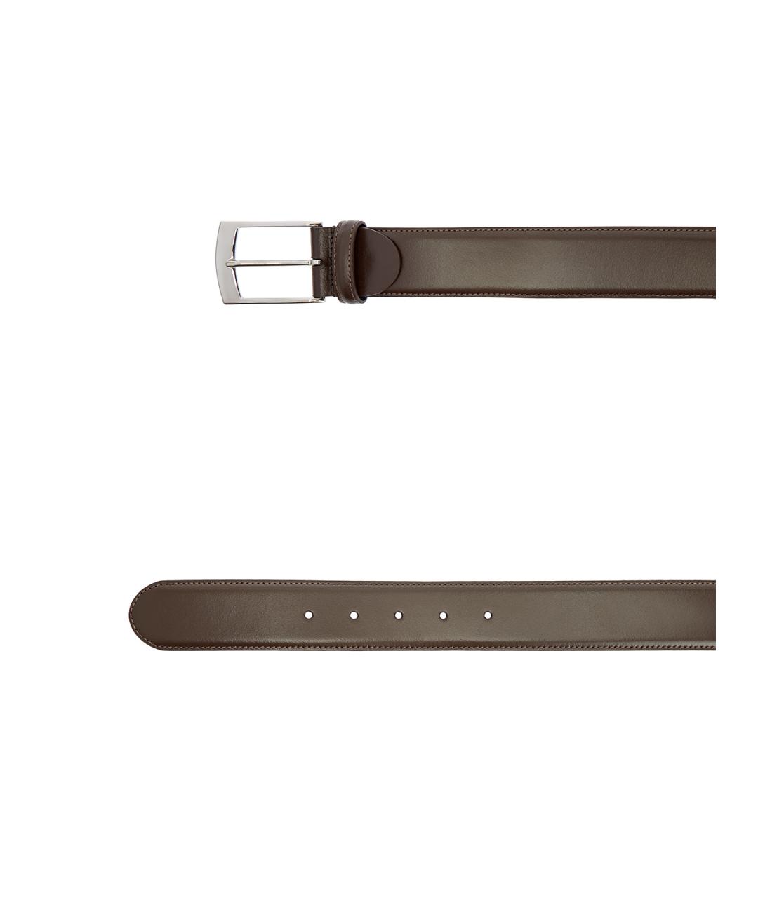 CANALI Коричневый кожаный ремень, фото 3
