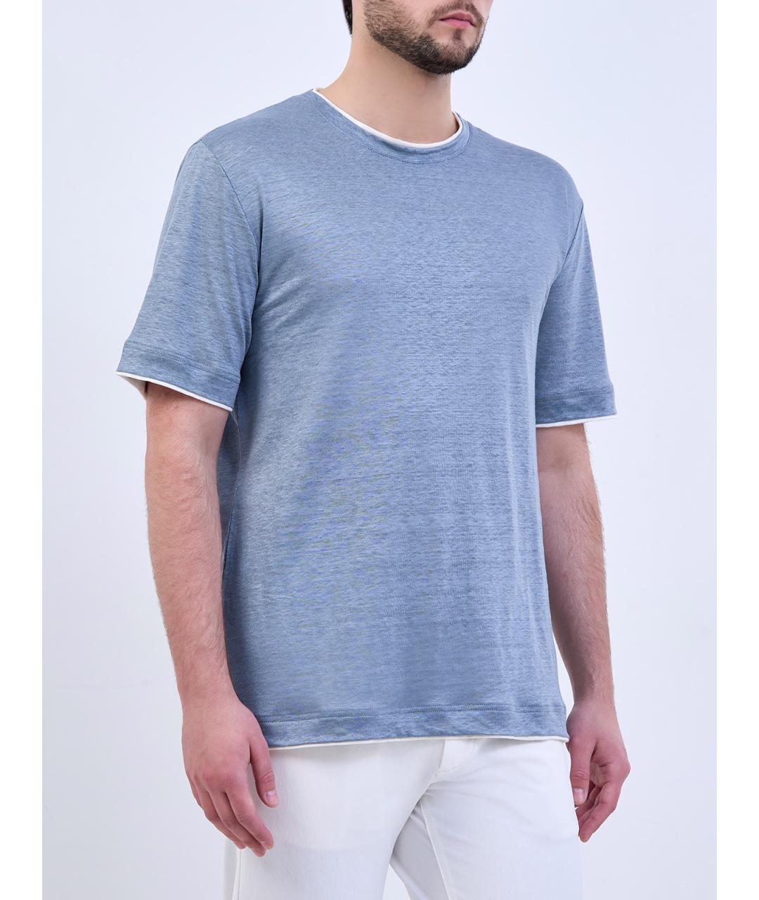 ELEVENTY Голубая футболка, фото 3