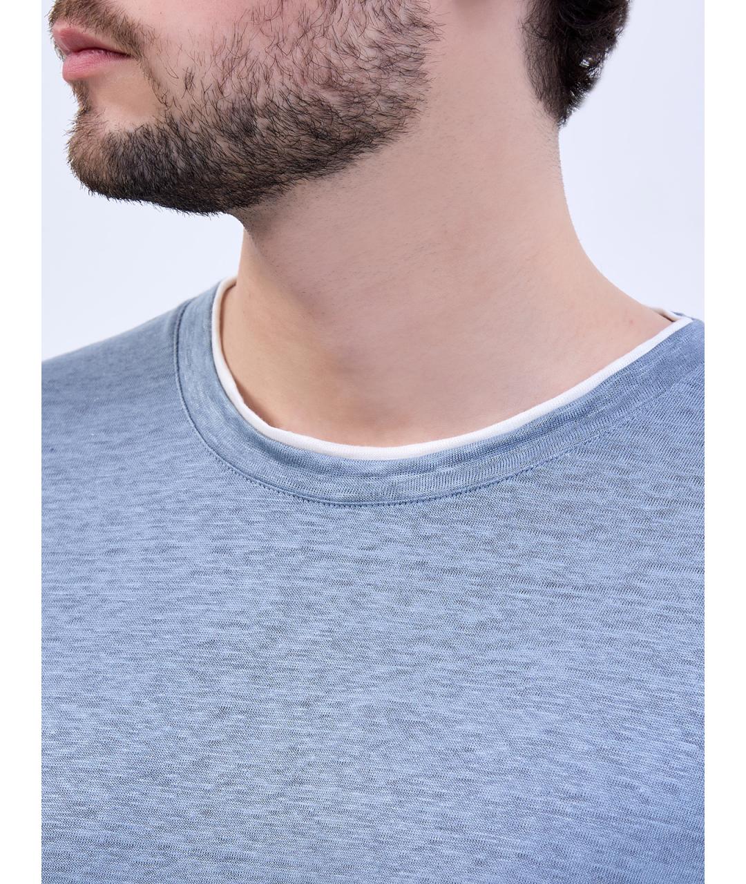 ELEVENTY Голубая футболка, фото 5
