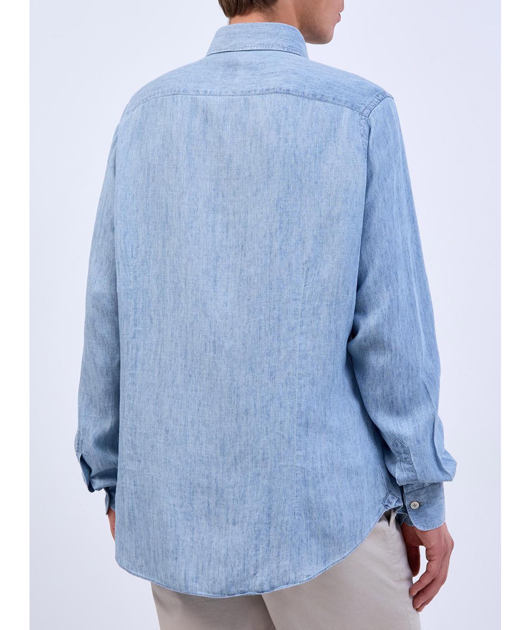 ELEVENTY Голубая кэжуал рубашка, фото 4