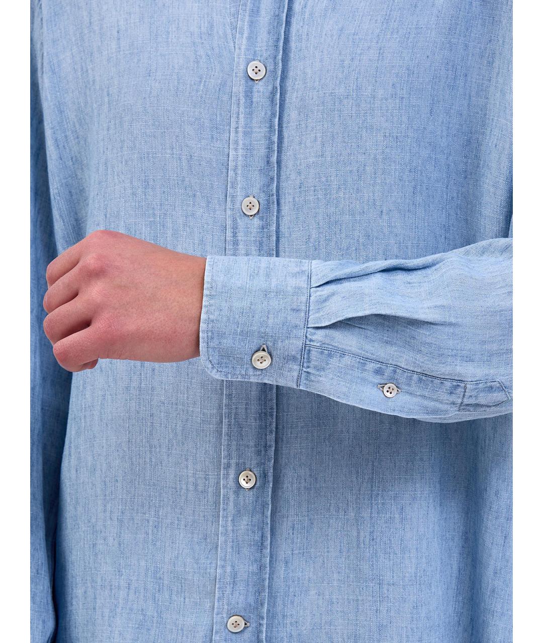 ELEVENTY Голубая кэжуал рубашка, фото 5