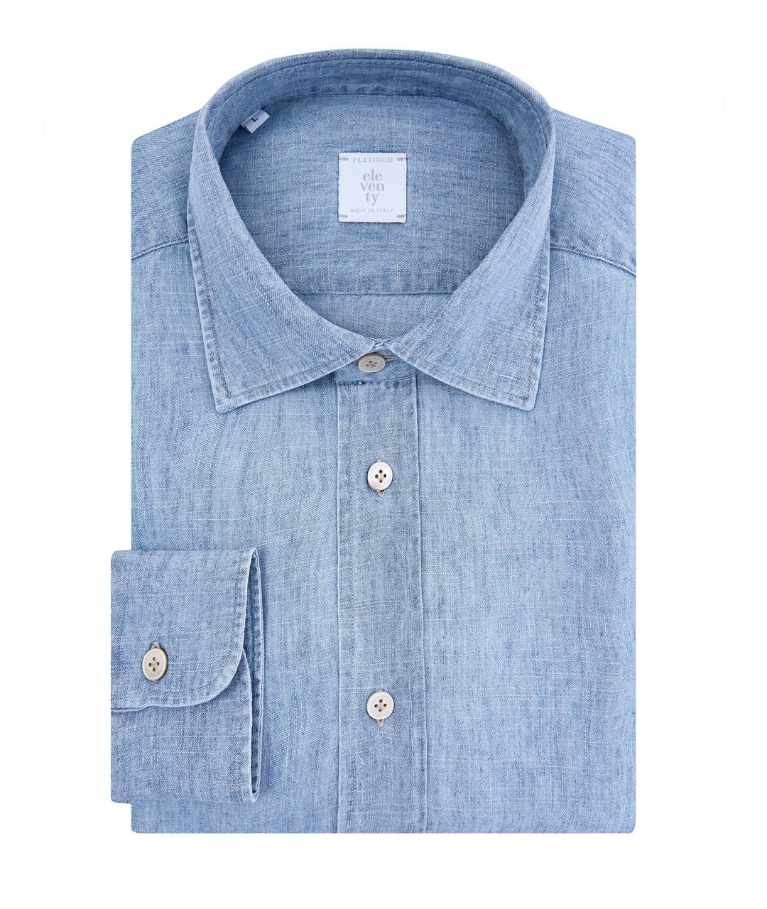 ELEVENTY Голубая кэжуал рубашка, фото 2