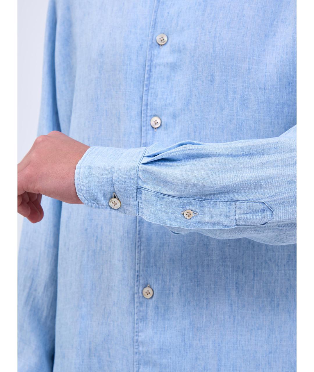 ELEVENTY Голубая кэжуал рубашка, фото 5