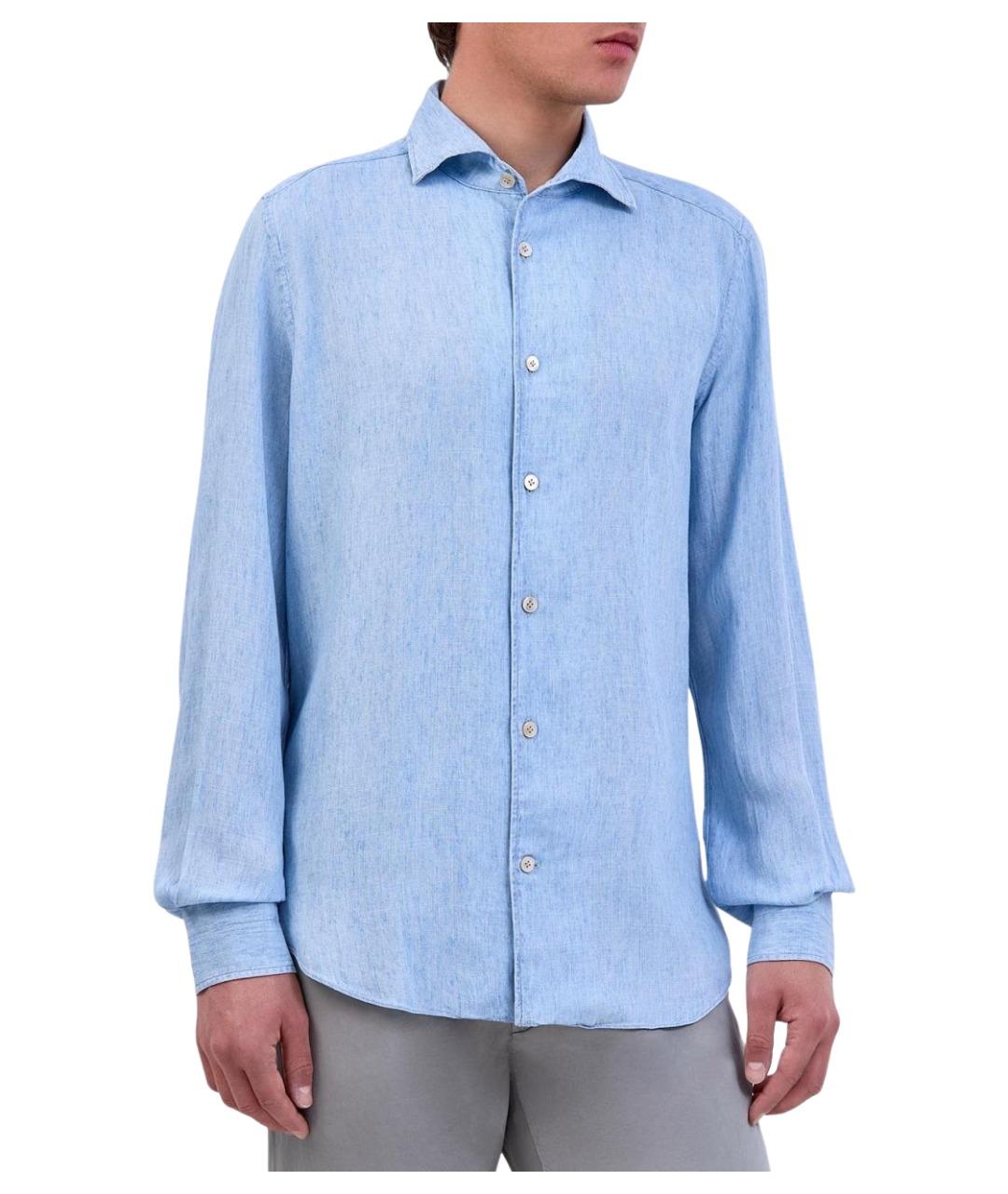 ELEVENTY Голубая кэжуал рубашка, фото 1