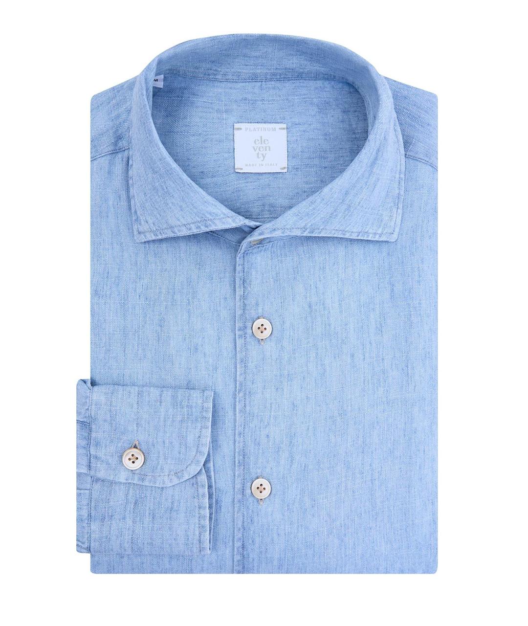 ELEVENTY Голубая кэжуал рубашка, фото 2