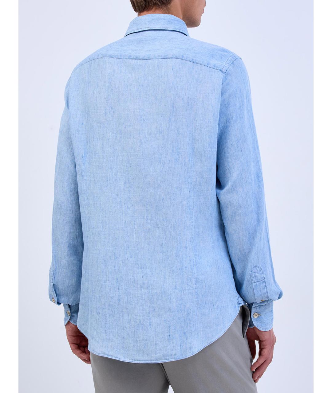 ELEVENTY Голубая кэжуал рубашка, фото 4