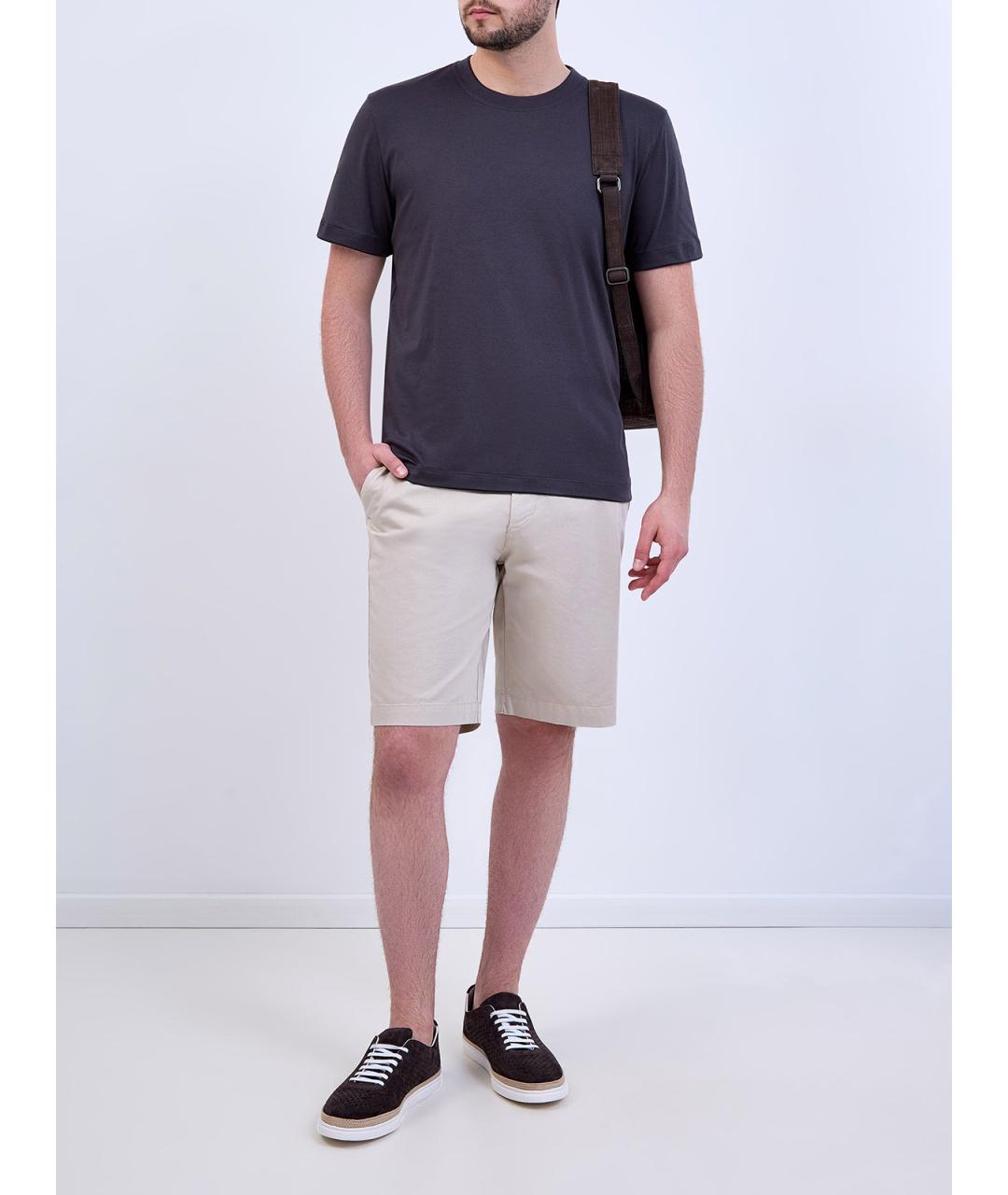 ELEVENTY Бежевые хлопковые шорты, фото 2