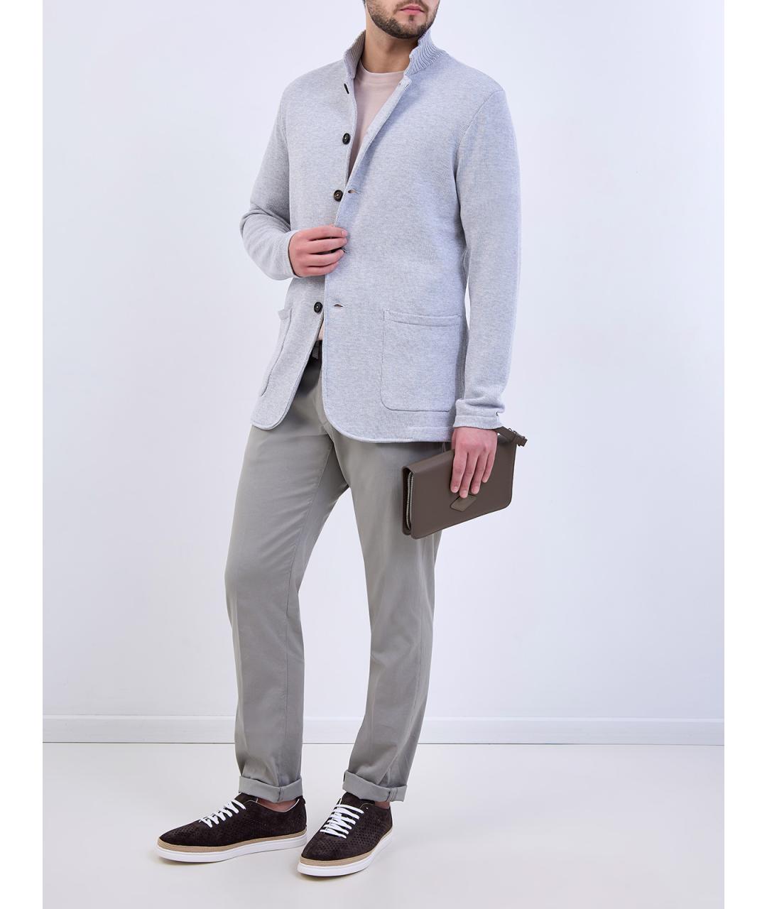 ELEVENTY Серый хлопковый пиджак, фото 2