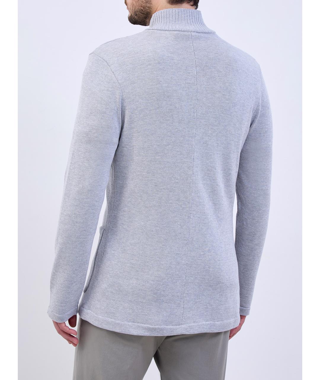 ELEVENTY Серый хлопковый пиджак, фото 4