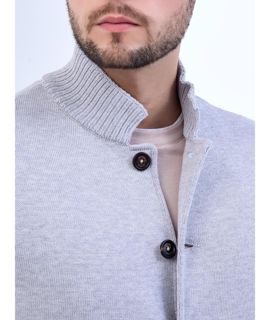 ELEVENTY Серый хлопковый пиджак, фото 5