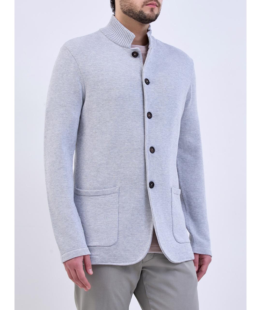 ELEVENTY Серый хлопковый пиджак, фото 3