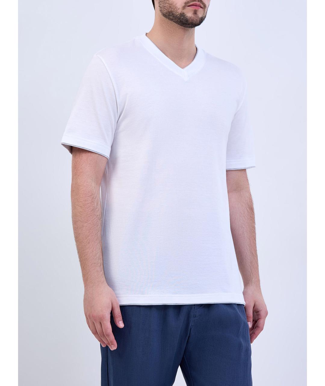 ELEVENTY Белая хлопковая футболка, фото 3