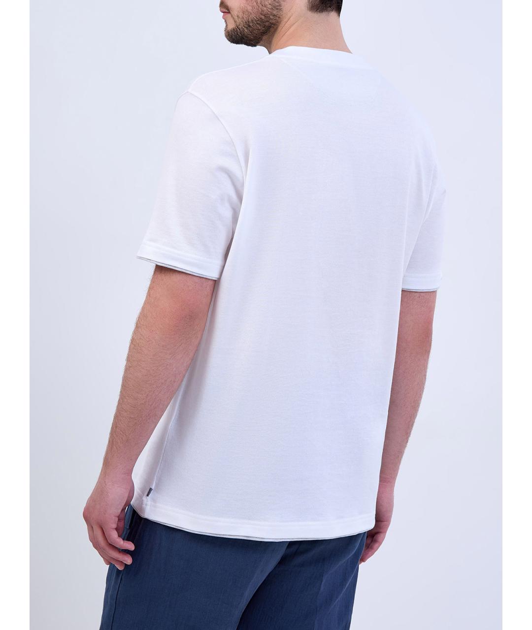 ELEVENTY Белая хлопковая футболка, фото 4