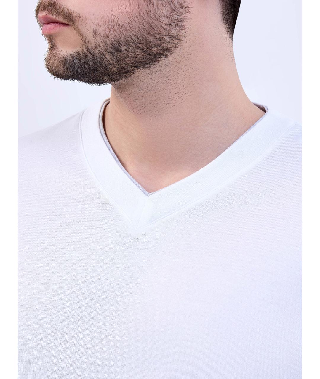 ELEVENTY Белая хлопковая футболка, фото 5