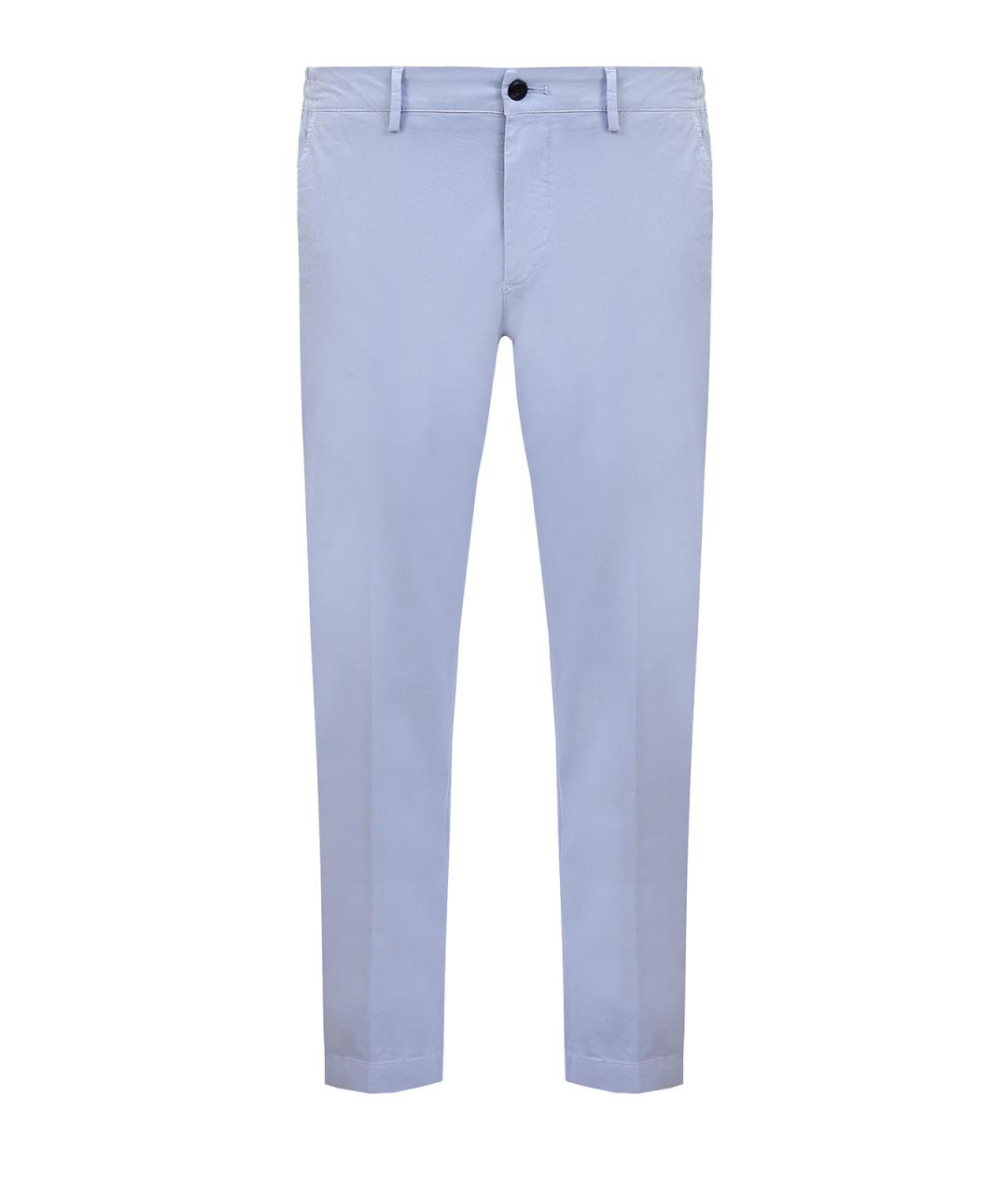 ELEVENTY Голубые хлопковые повседневные брюки, фото 1