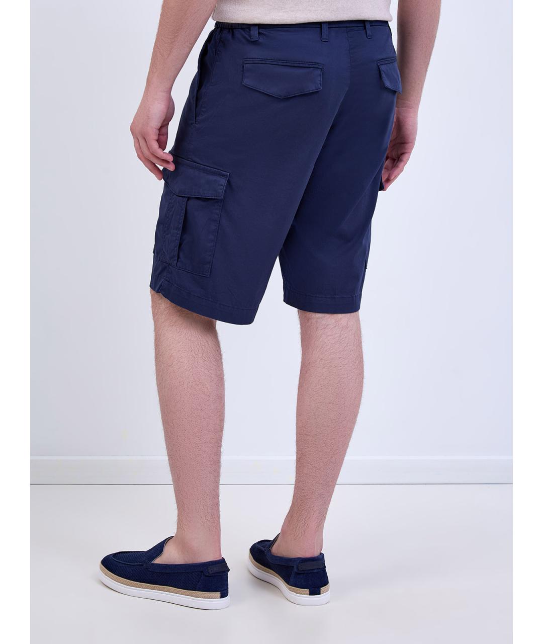 ELEVENTY Синие хлопковые шорты, фото 4