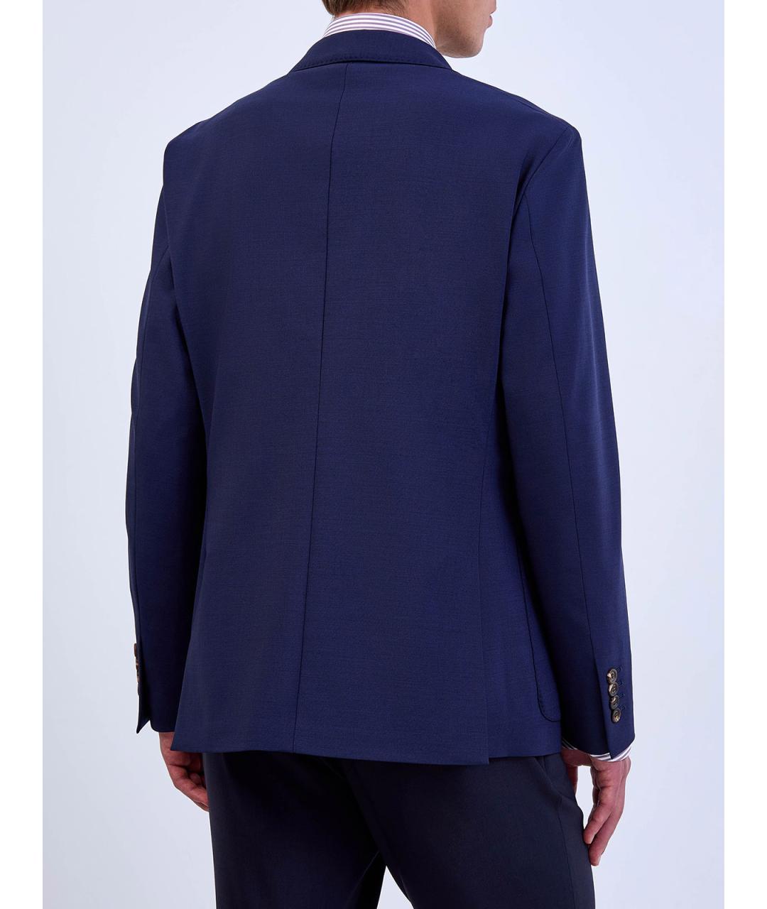 ELEVENTY Синий шерстяной пиджак, фото 4