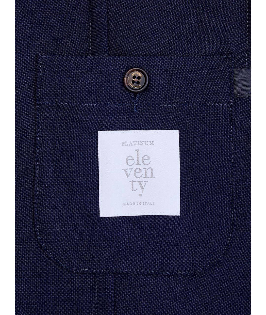 ELEVENTY Синий шерстяной пиджак, фото 6