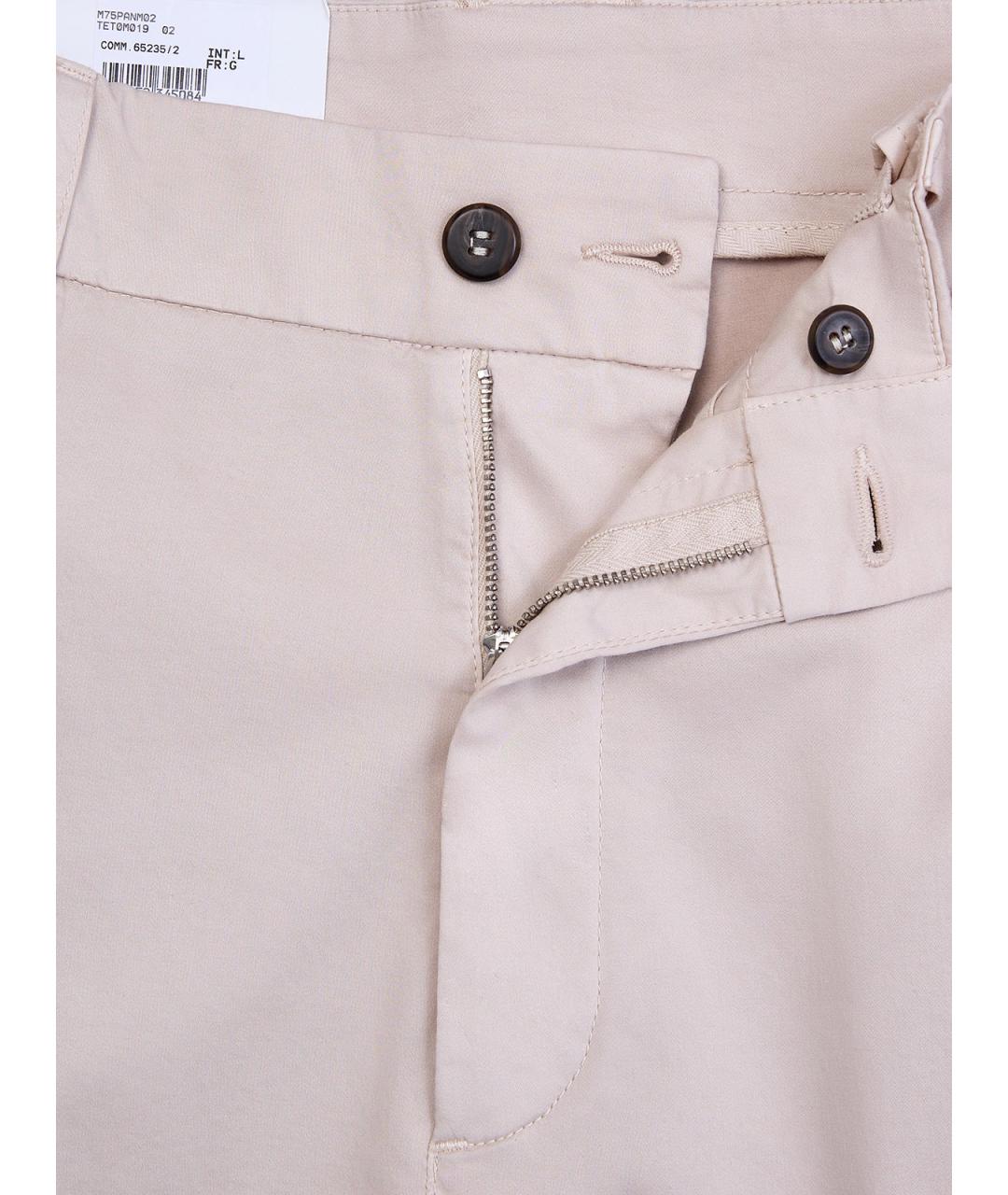 ELEVENTY Бежевые хлопковые повседневные брюки, фото 6