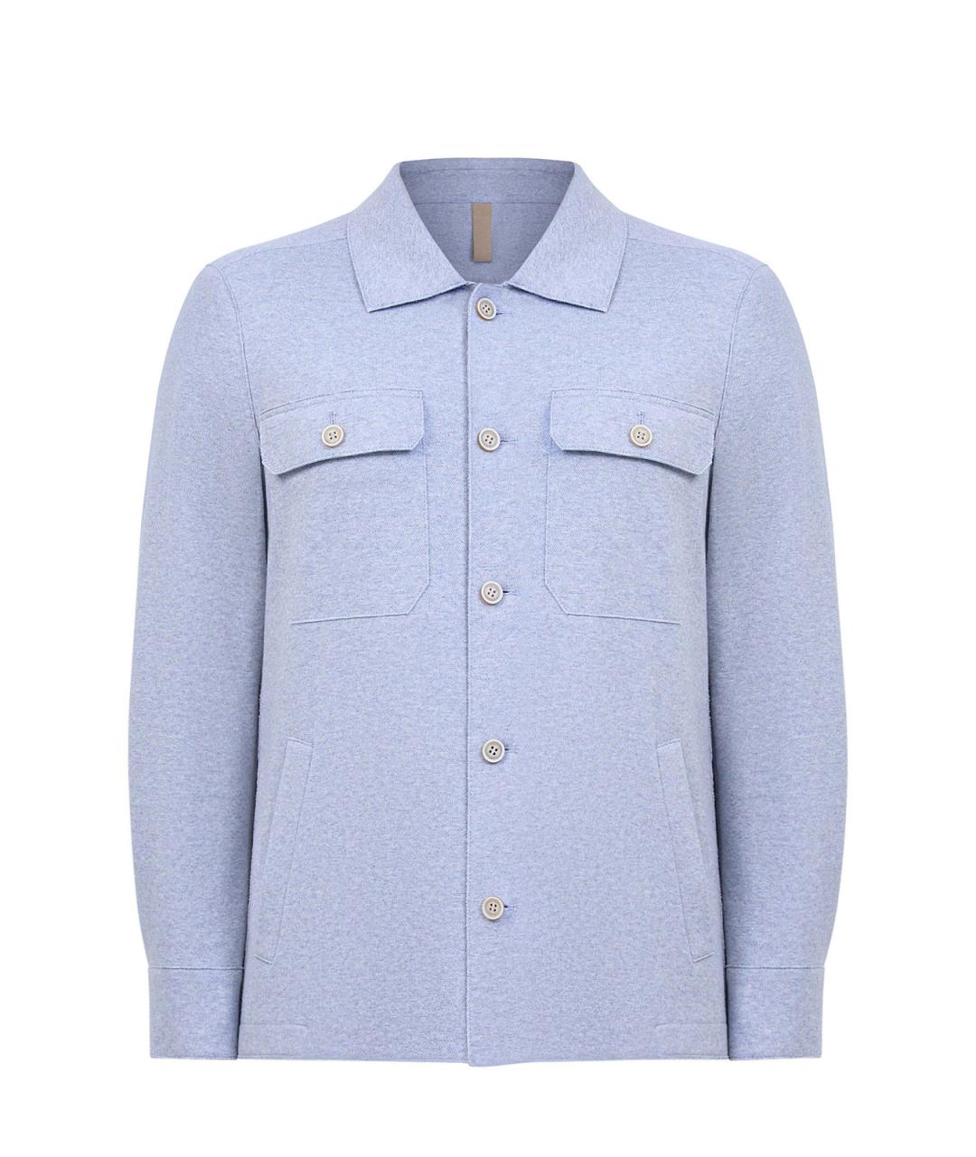 ELEVENTY Голубая хлопковая куртка, фото 1