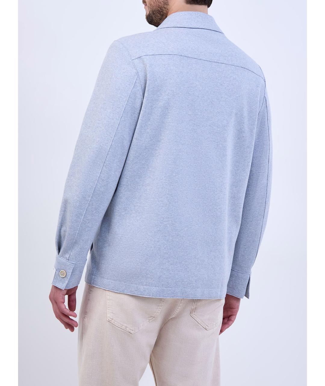 ELEVENTY Голубая хлопковая куртка, фото 4