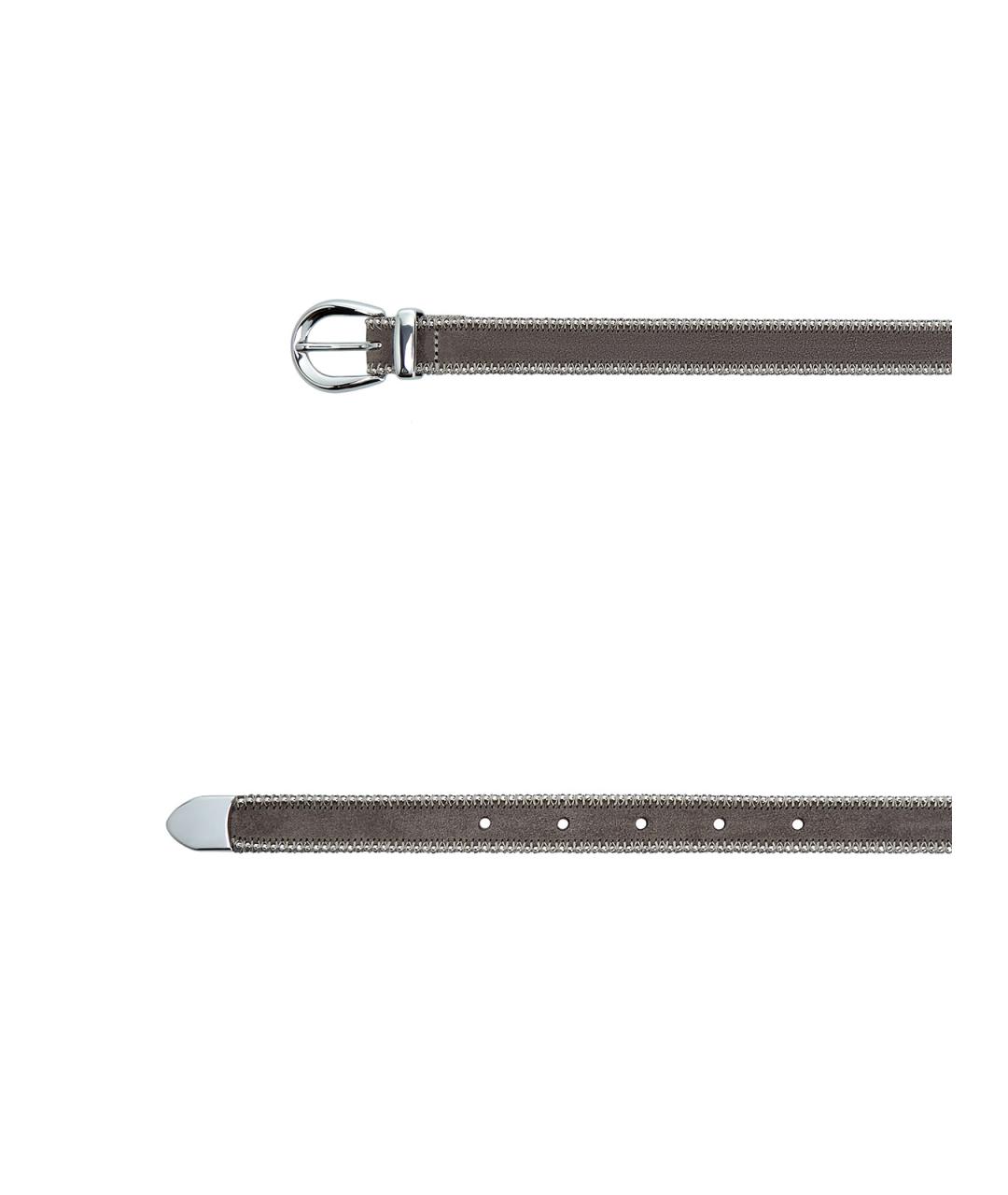 PESERICO Серый кожаный ремень, фото 3