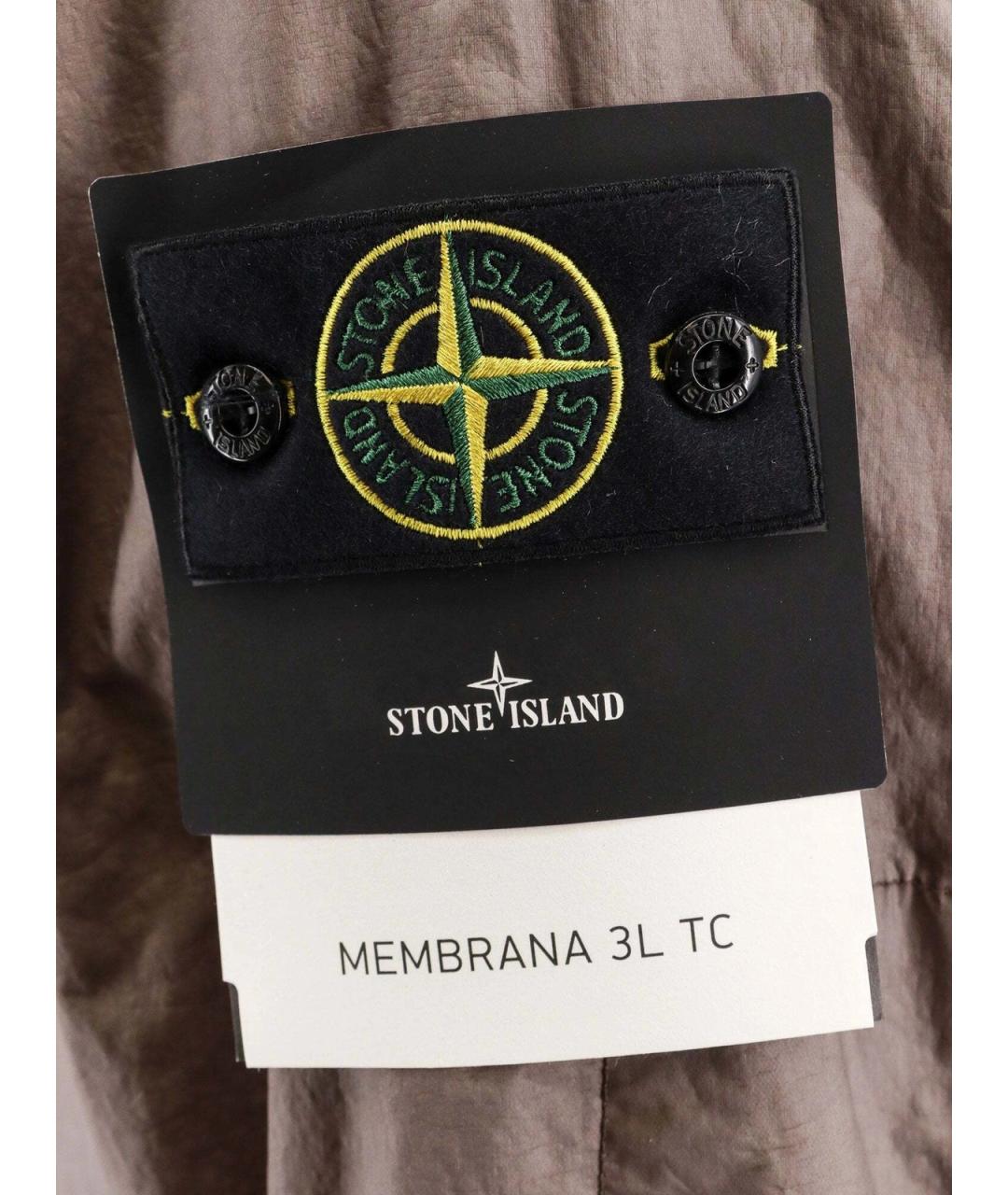 STONE ISLAND Серый полиамидовый тренч / плащ, фото 3