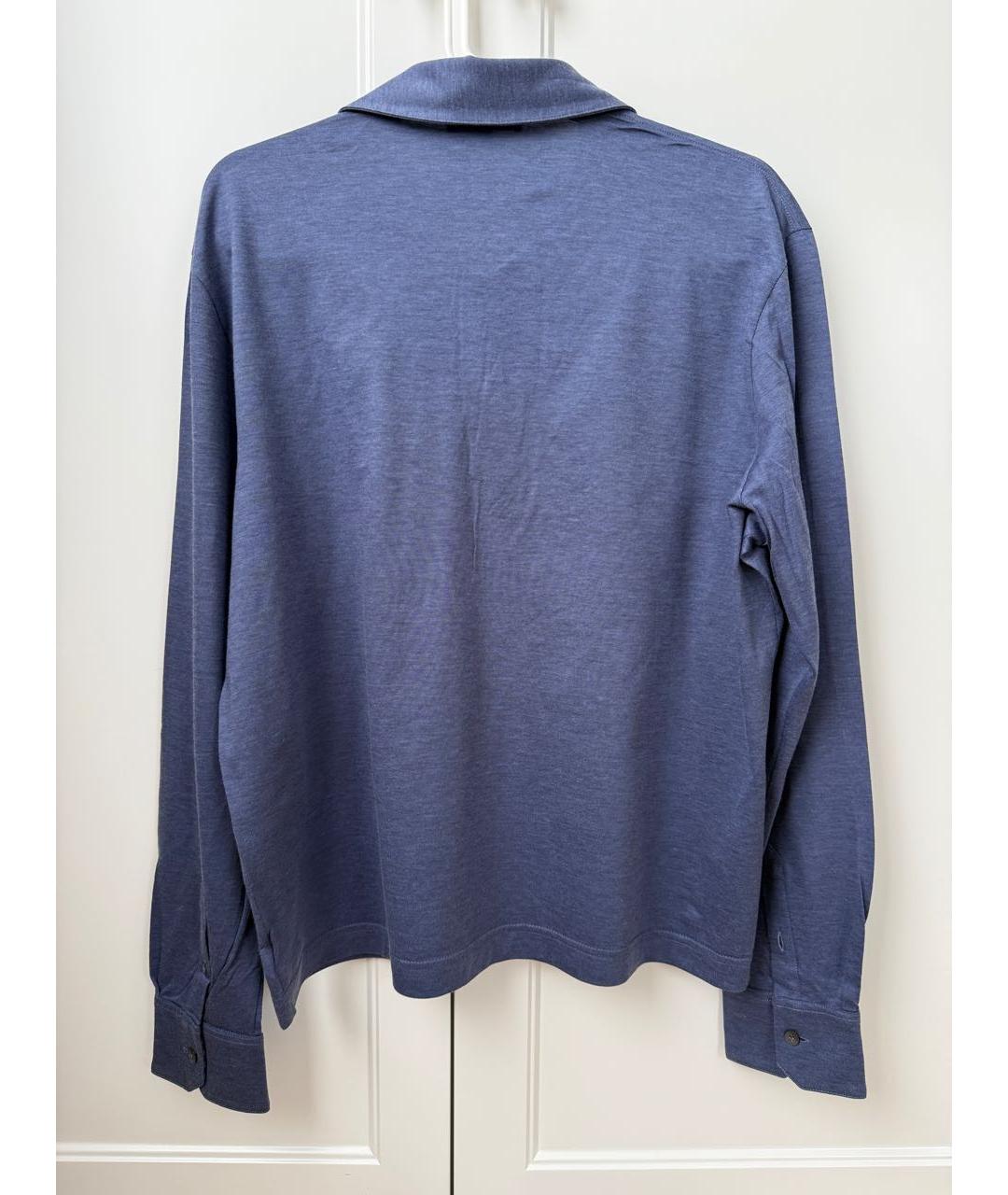 CANALI Синяя хлопковая водолазка, фото 2
