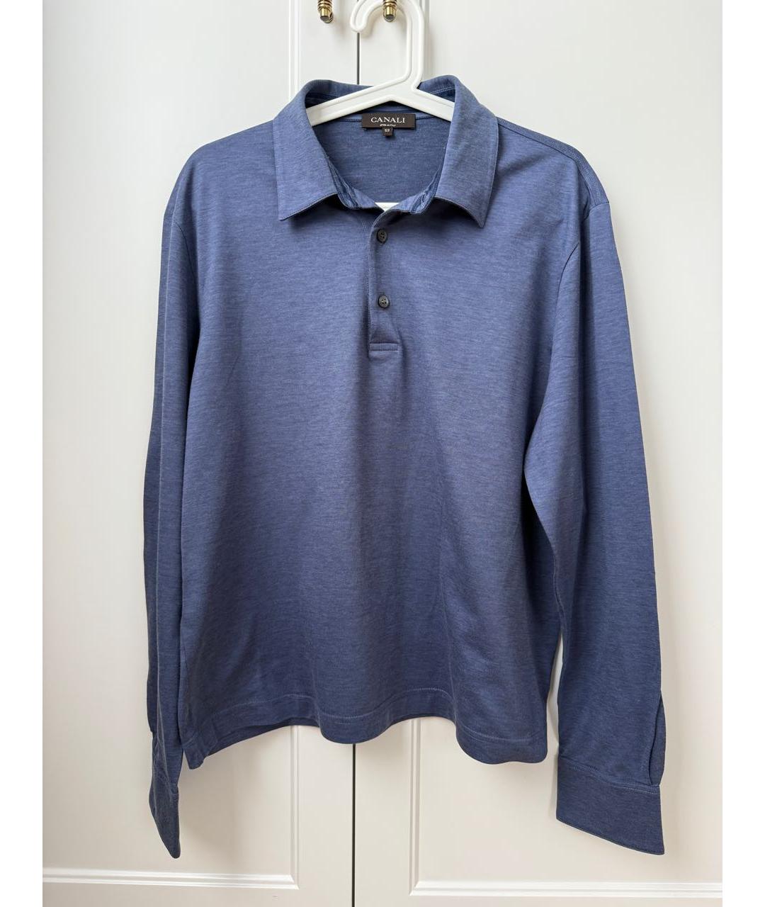 CANALI Синяя хлопковая водолазка, фото 5