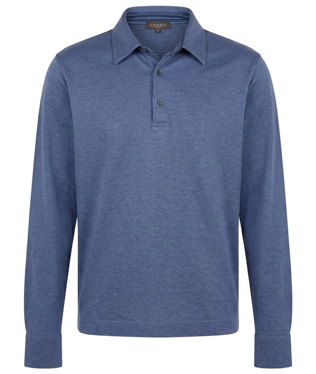 CANALI Синяя хлопковая водолазка, фото 1