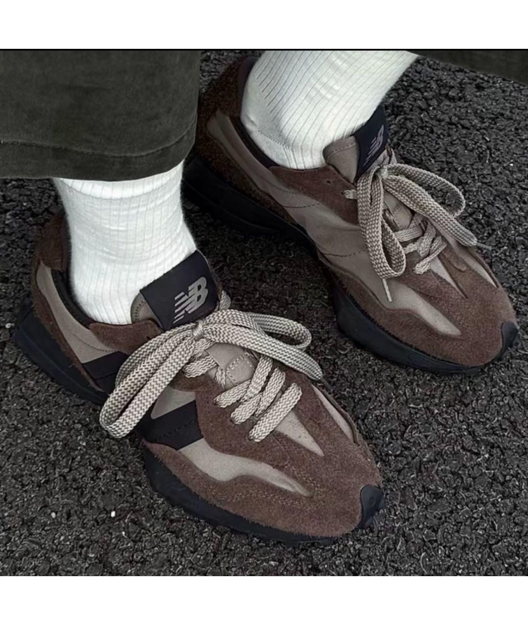 NEW BALANCE Коричневые замшевые кроссовки, фото 6